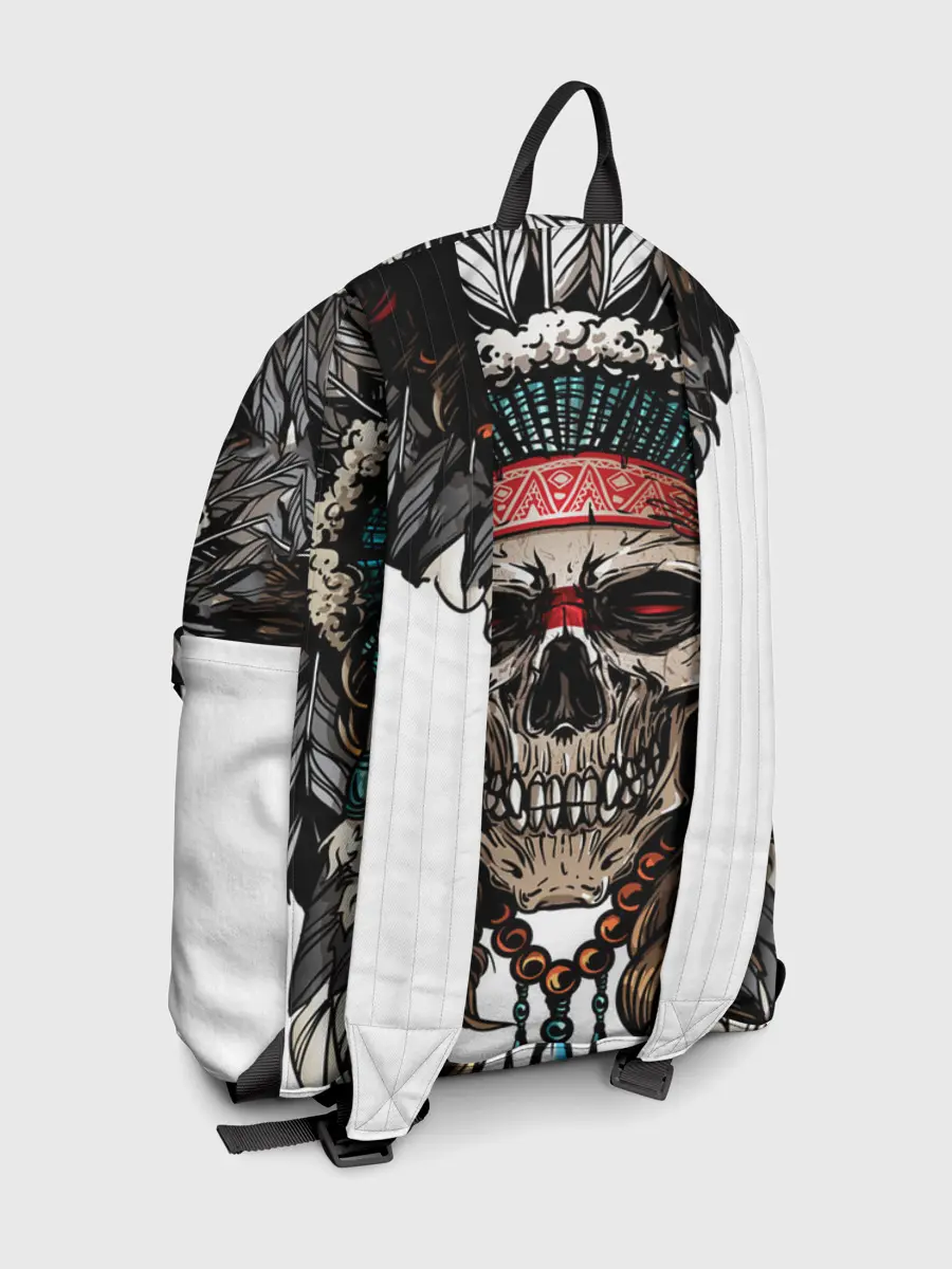 Рюкзак джинсовый / Череп индейца