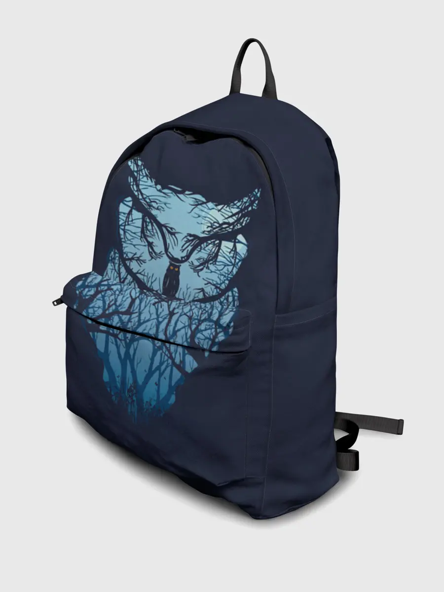 Рюкзак джинсовый / Сова в деревьях