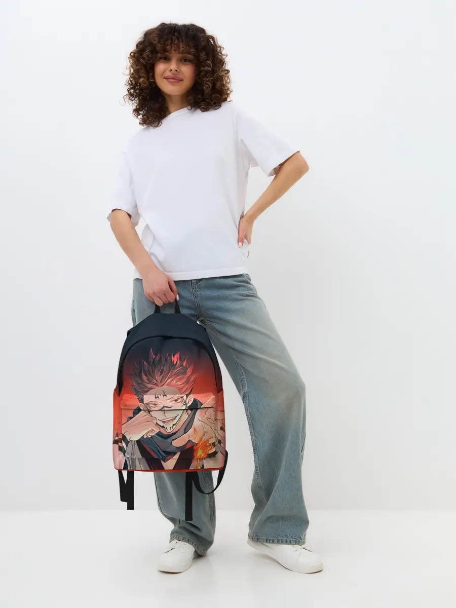 Рюкзак джинсовый / Магическая битва | Рёмен Сукуна