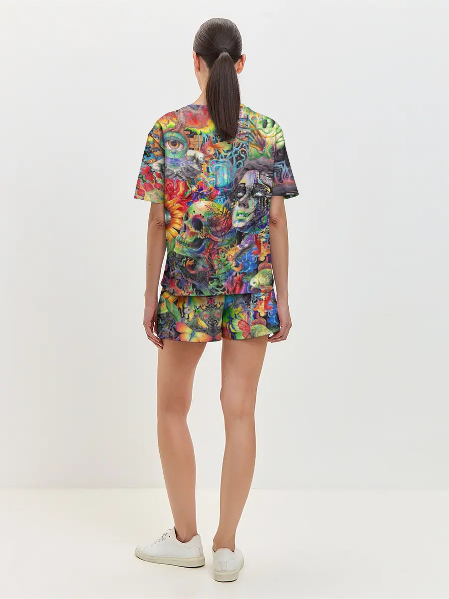 Женская пижама с шортами / Психоделическое искусство