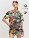 Женская пижама с шортами / Психоделическое искусство