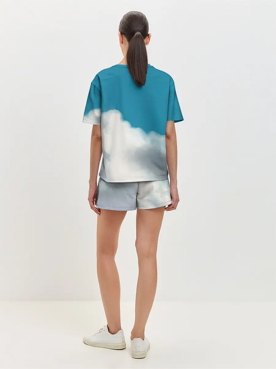 Женская пижама с шортами / Ходячий замок в облаках