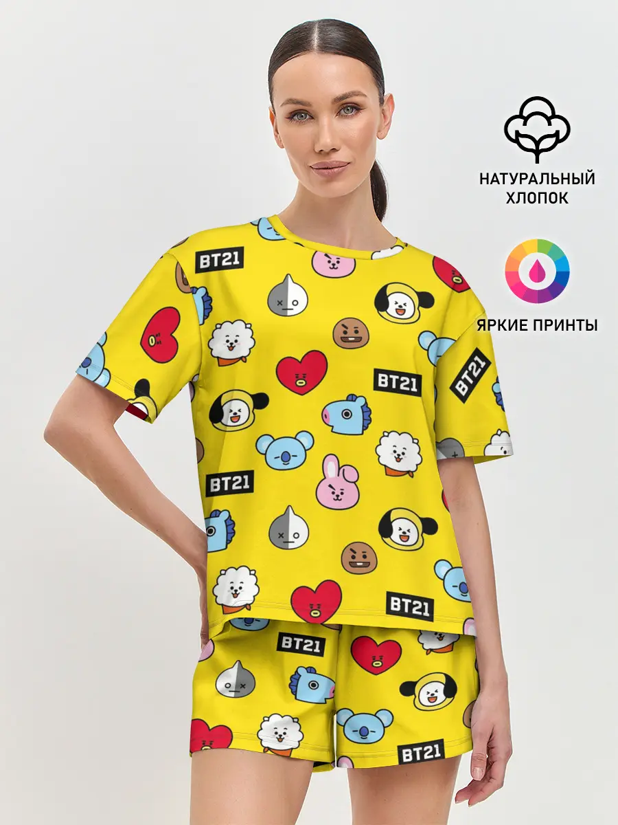 Женская пижама с шортами / BTS