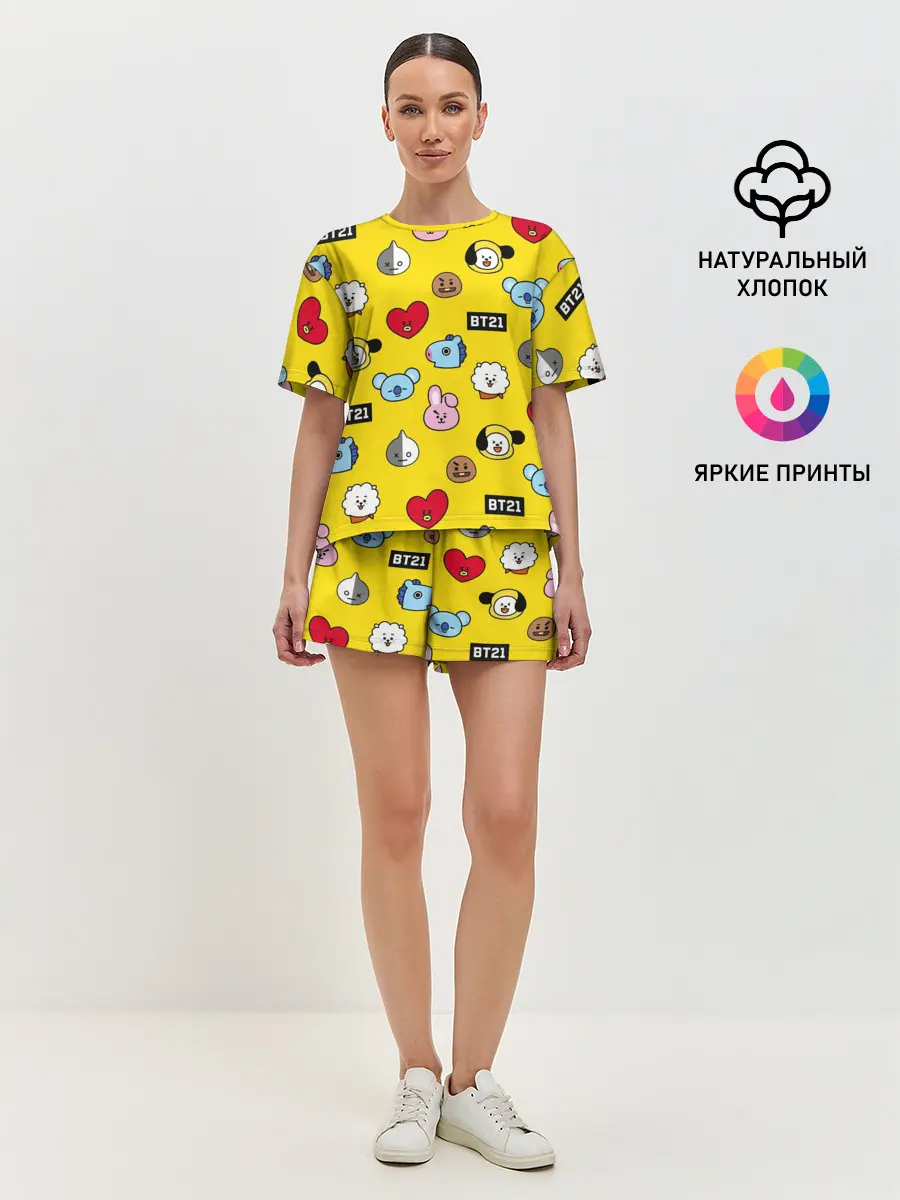 Женская пижама с шортами / BTS