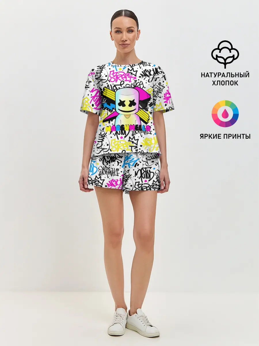 Женская пижама с шортами / MARSHMELLO