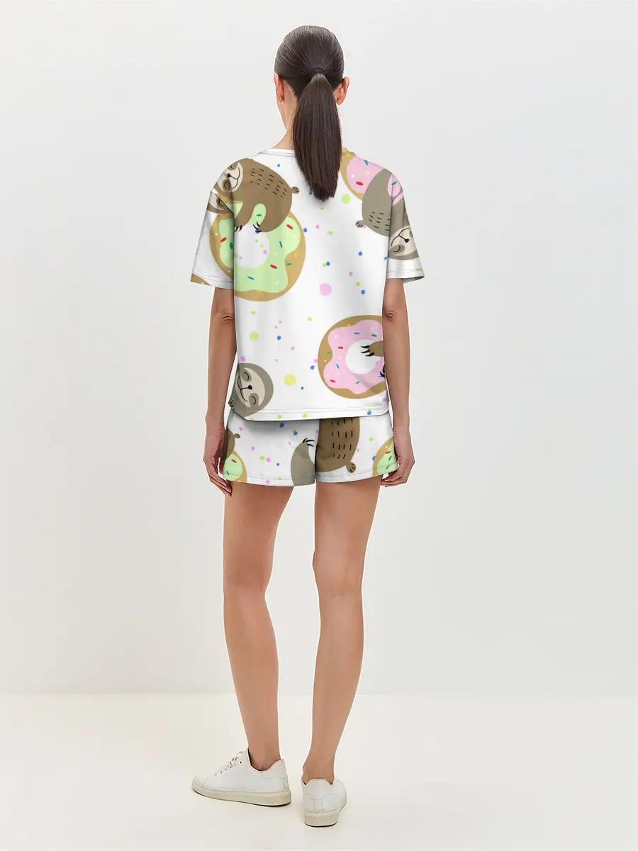 Женская пижама с шортами / Милый Ленивец