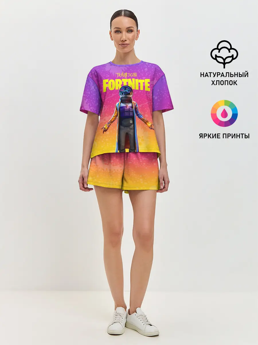 Женская пижама с шортами / TRAVIS SCOTT+FORTNITE