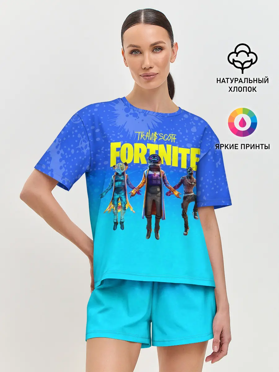 Женская пижама с шортами / TRAVIS SCOTT+FORTNITE