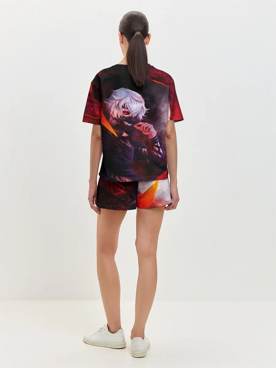 Женская пижама с шортами / Ken Kaneki красные жала