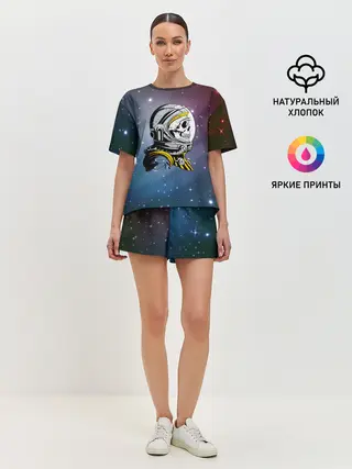 Женская пижама с шортами / Cosmonaut
