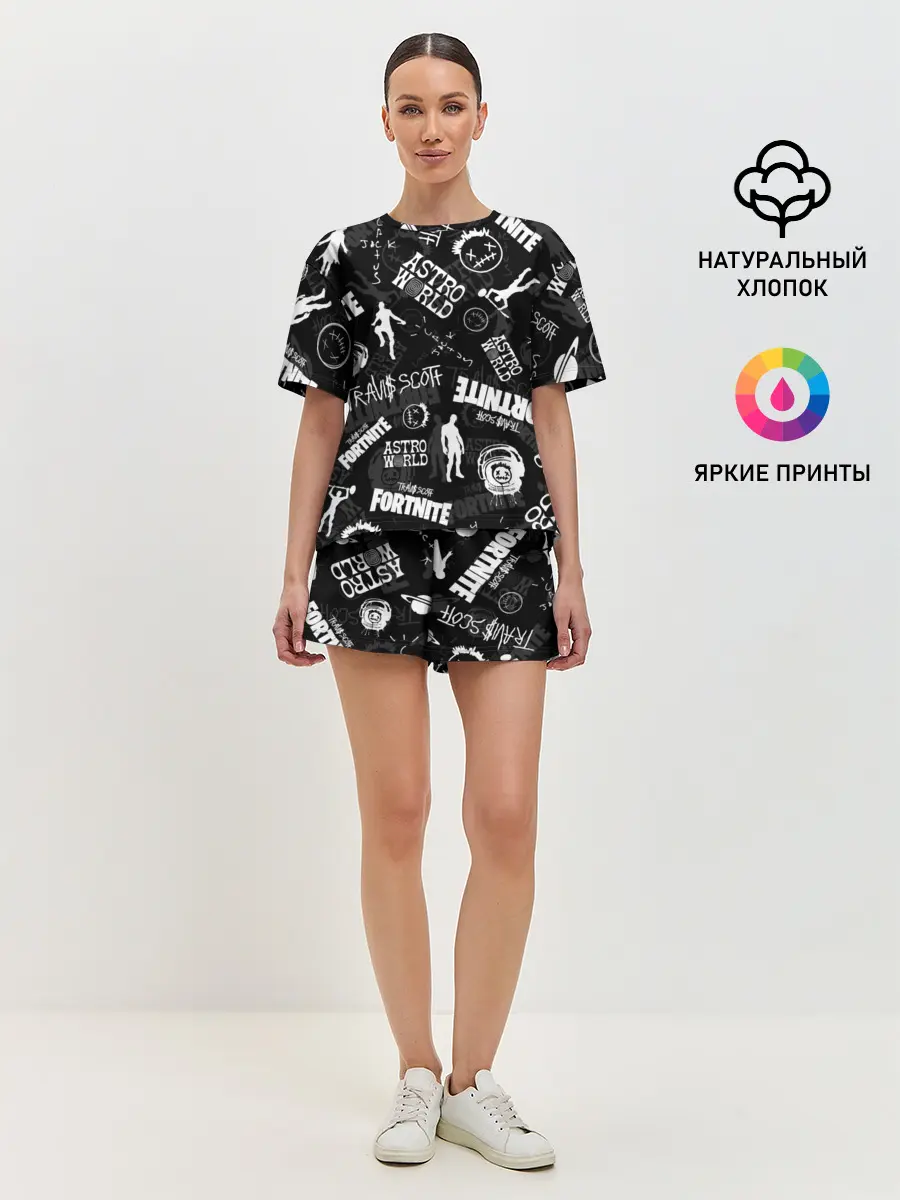Женская пижама с шортами / TRAVIS SCOTT+FORTNITE