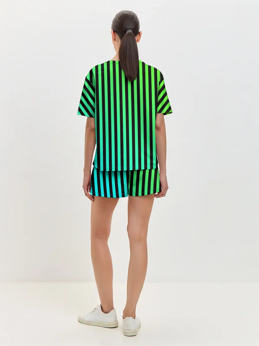Женская пижама с шортами / Пикси полосы
