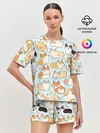 Женская пижама с шортами / Милые корги