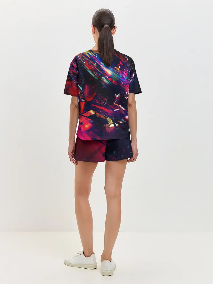 Женская пижама с шортами / DIGITAL STRIPES