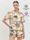 Женская пижама с шортами / Кошачья стая
