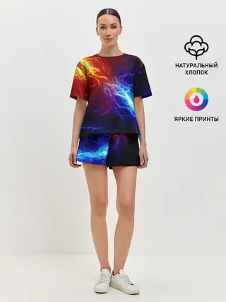 Женская пижама с шортами / БИТВА МОЛНИЙ / BATTLE FLASH