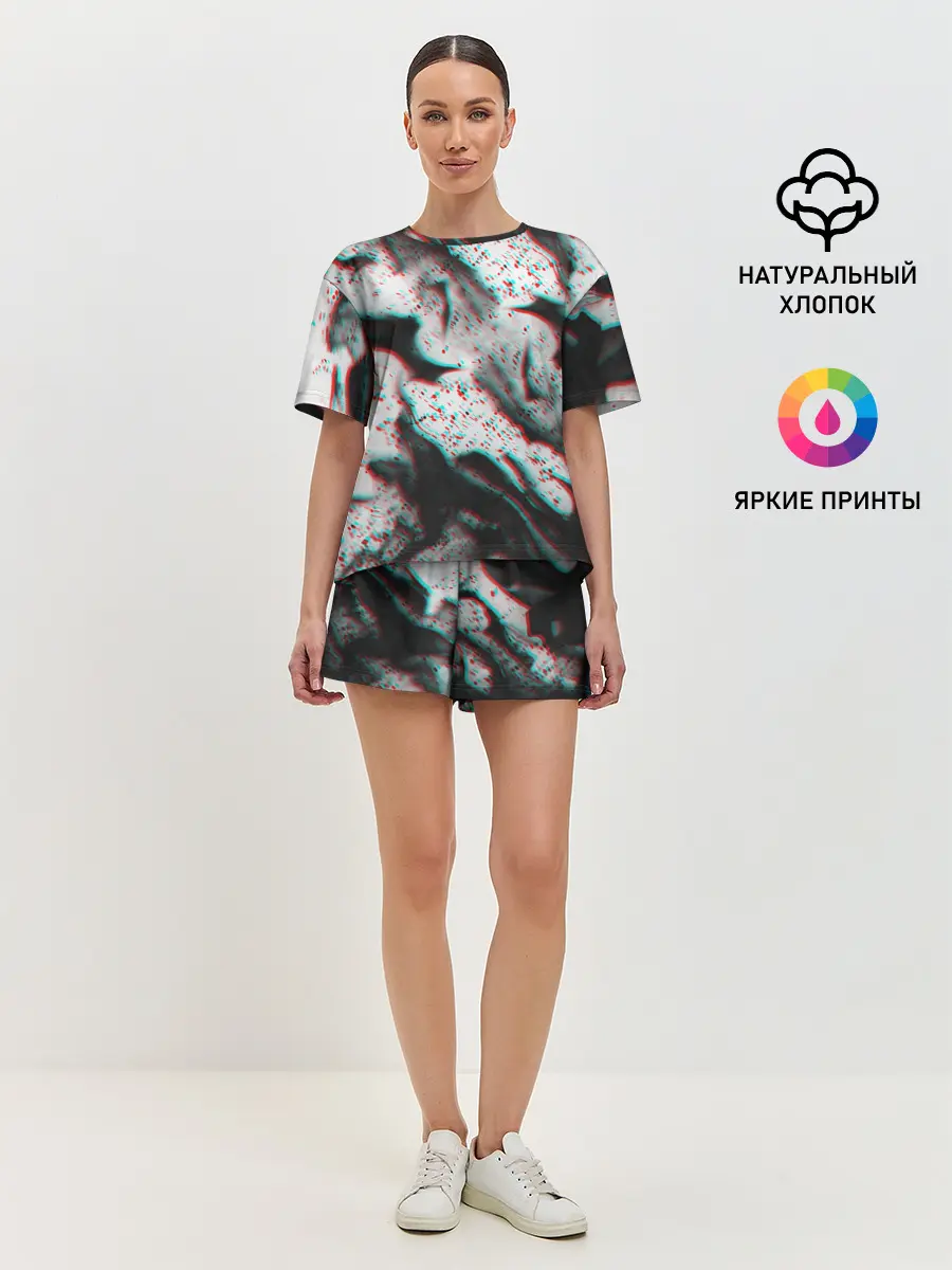 Женская пижама с шортами / ОГОНЬ ГЛИТЧ