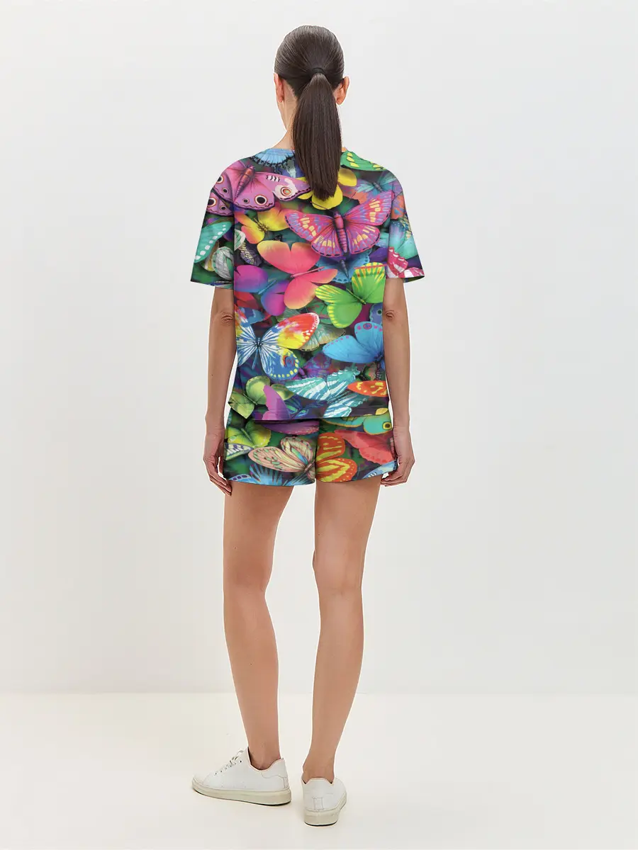 Женская пижама с шортами / Радужный рой