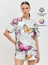 Женская пижама с шортами / Яркий рой
