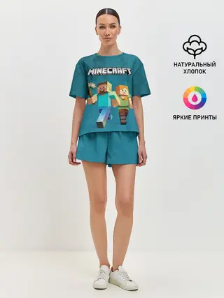 Женская пижама с шортами / Minecraft