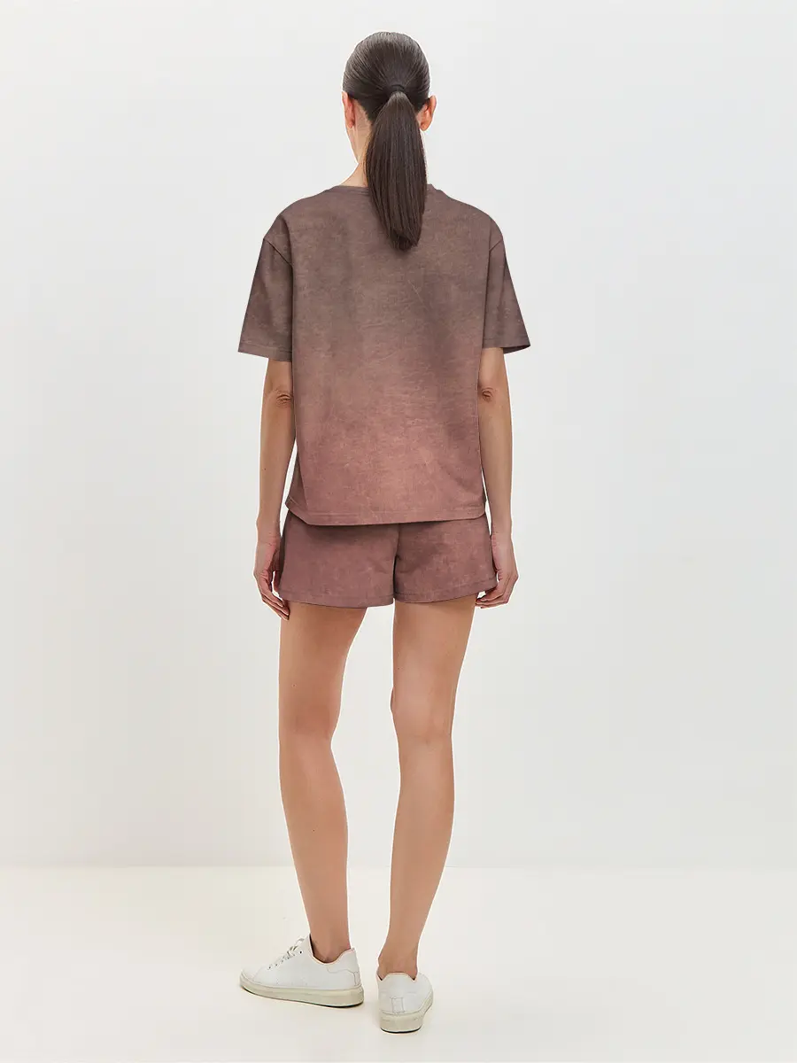 Женская пижама с шортами / Чуя Накахар на состаренном фоне