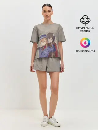 Женская пижама с шортами / Дазай и чуя