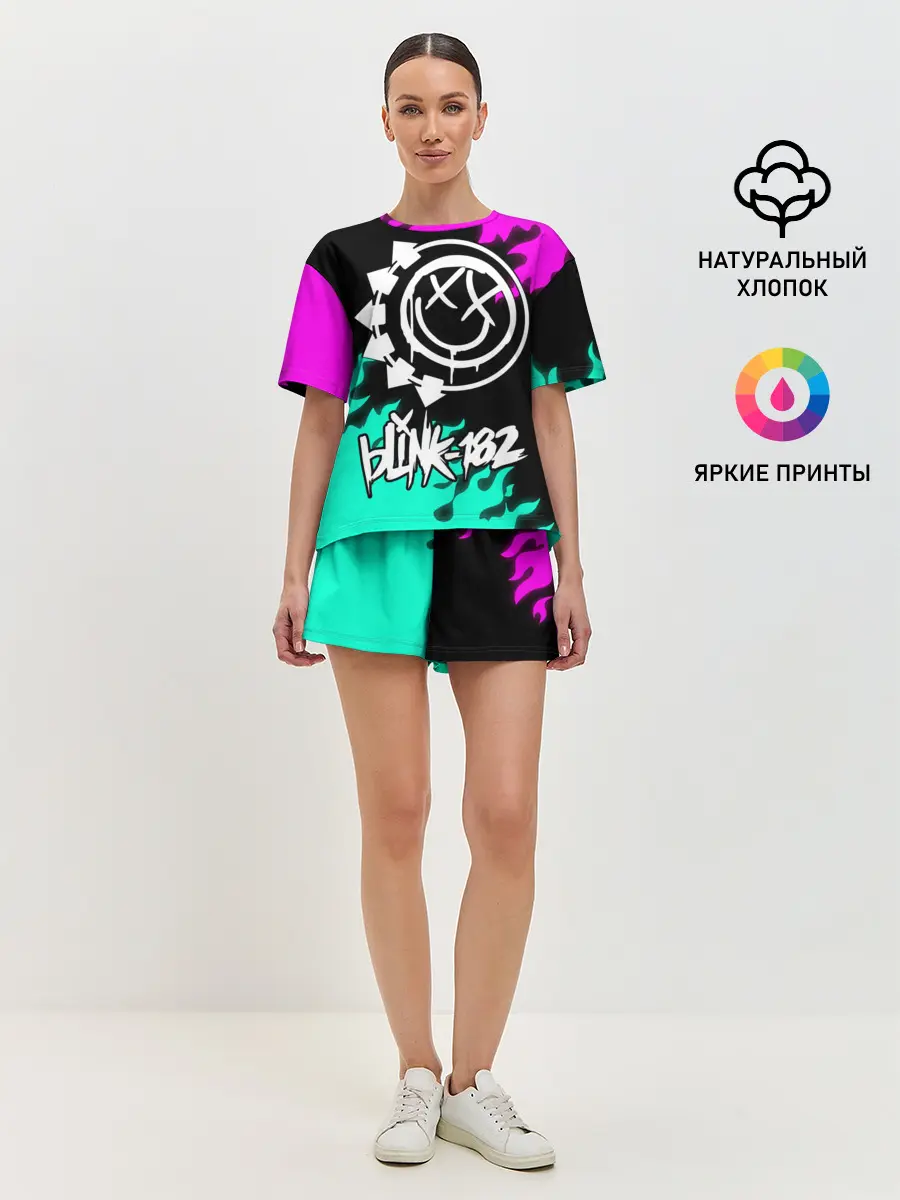 Женская пижама с шортами / Blink-182