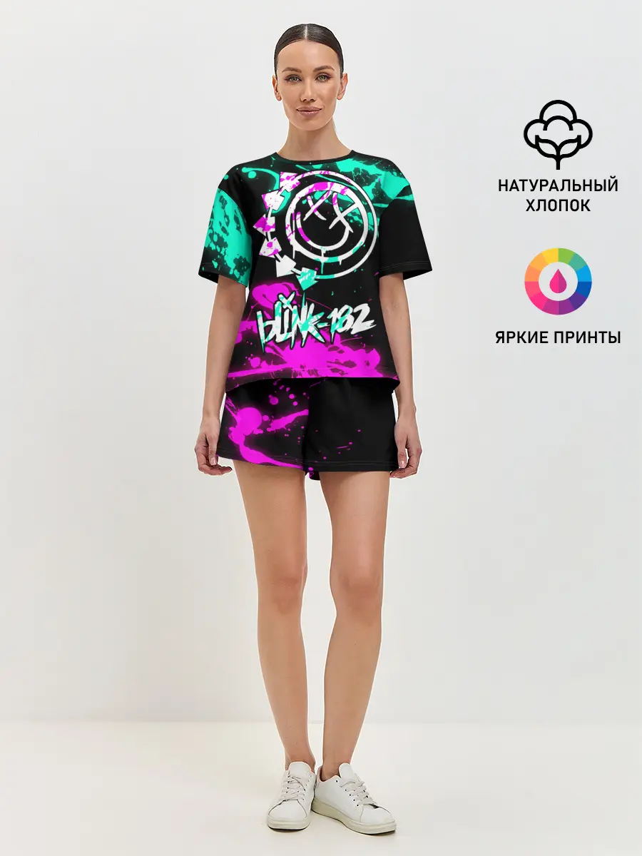 Женская пижама с шортами / Blink-182