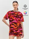 Женская пижама с шортами / CAMOUFLAGE RED