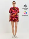 Женская пижама с шортами / CAMOUFLAGE RED