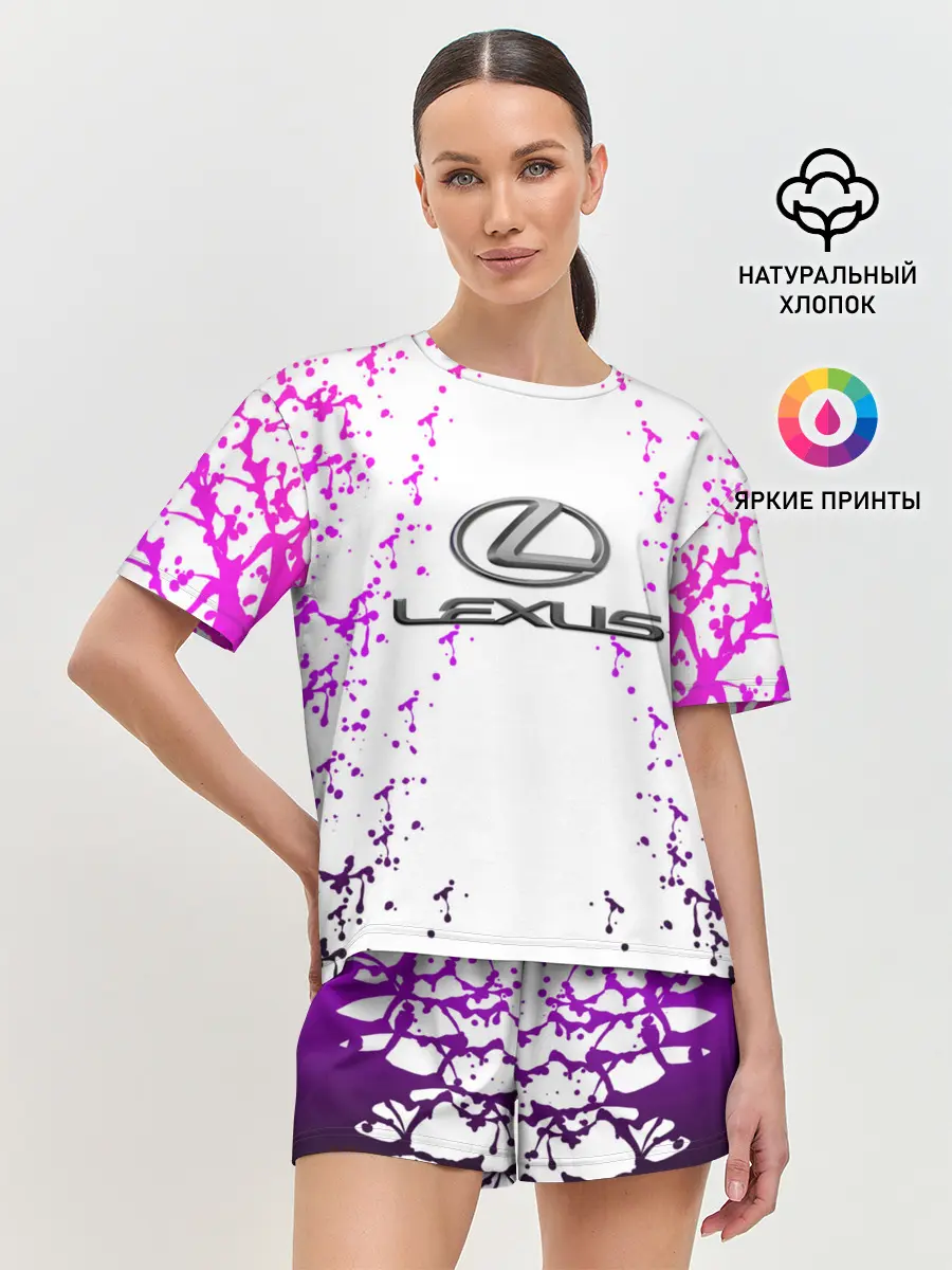 Женская пижама с шортами / LEXUS