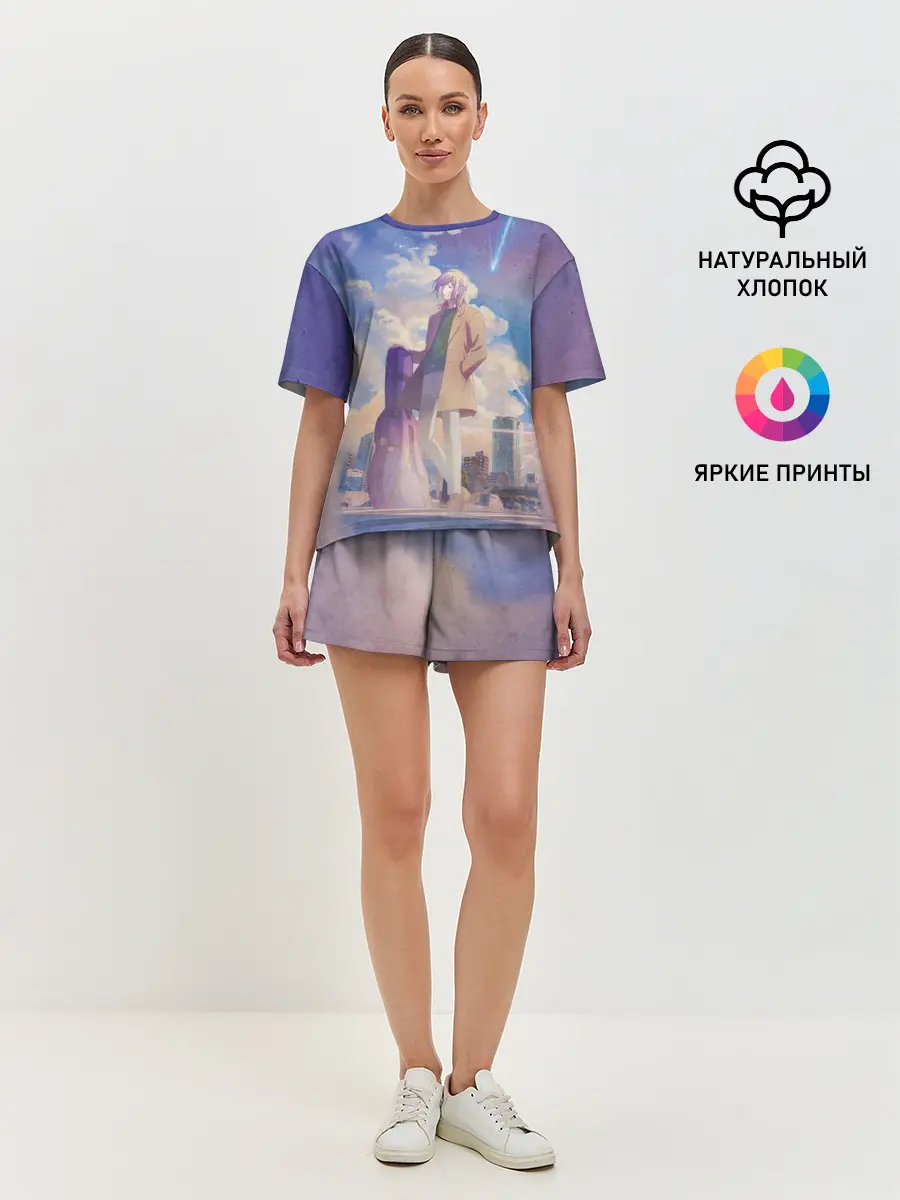 Женская пижама с шортами / Харуки и Акихико