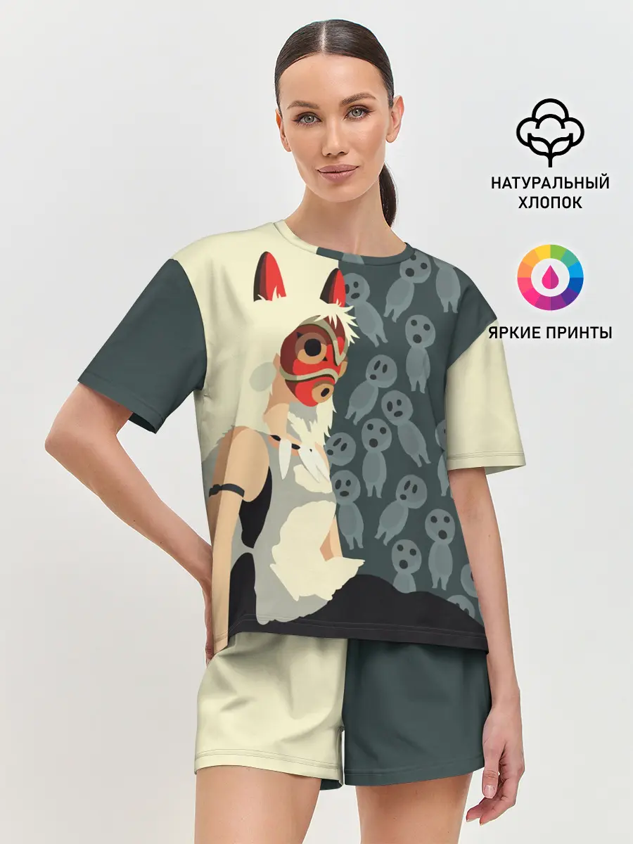 Женская пижама с шортами / Принцесса Мононоке