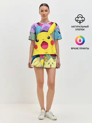 Женская пижама с шортами / Pokemon bros