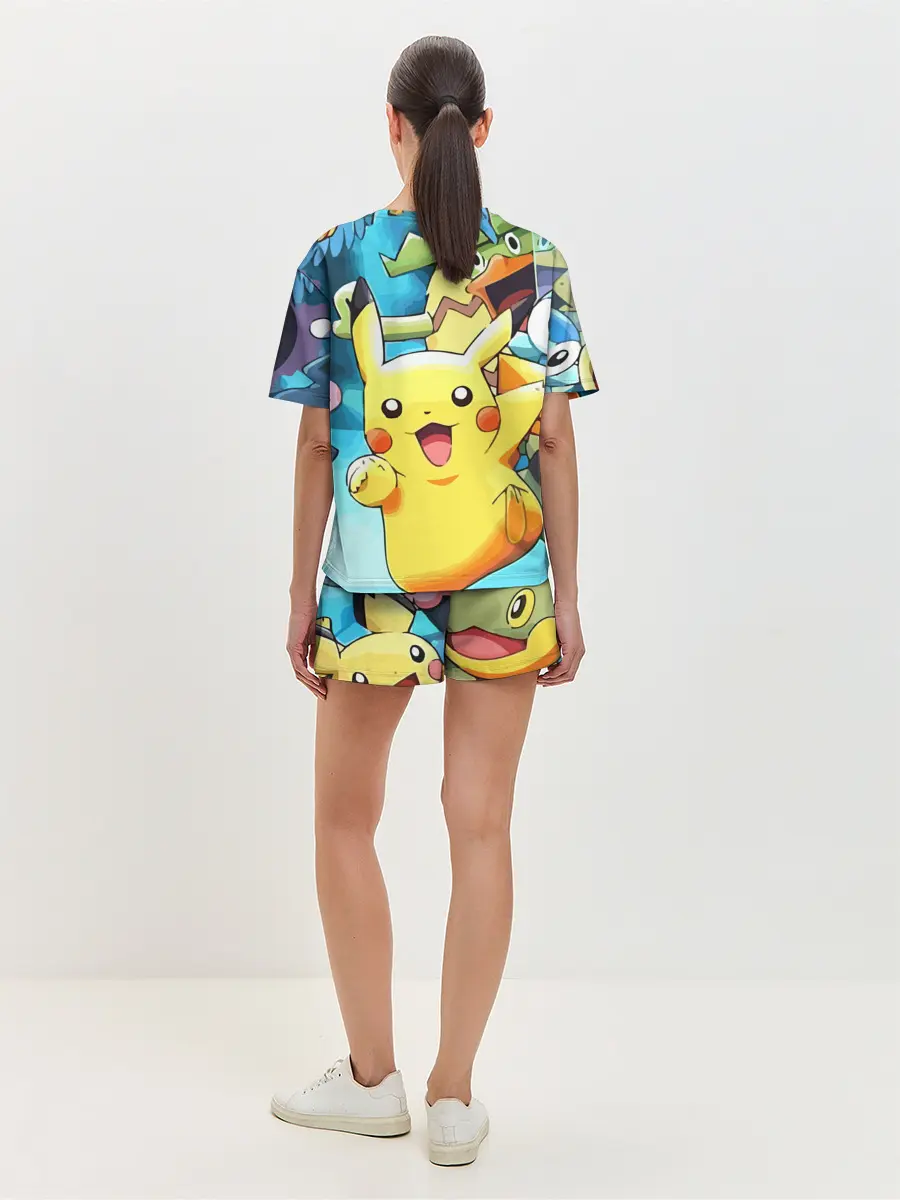 Женская пижама с шортами / Pokrmons