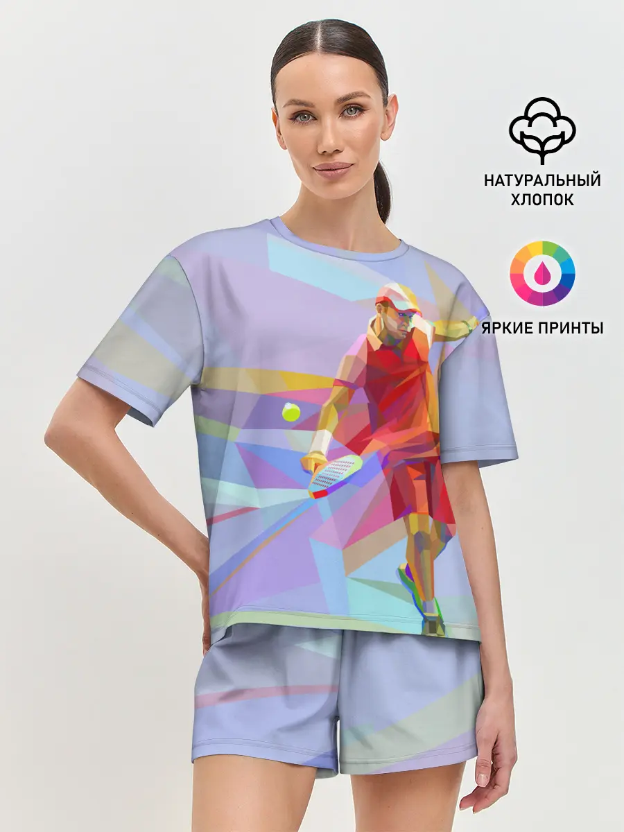 Женская пижама с шортами / Абстракция