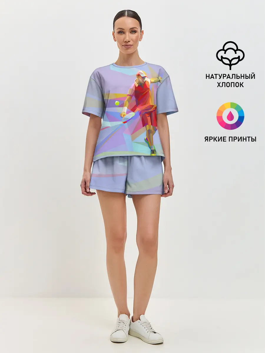 Женская пижама с шортами / Абстракция
