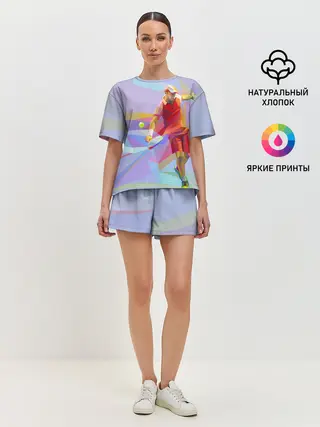 Женская пижама с шортами / Абстракция