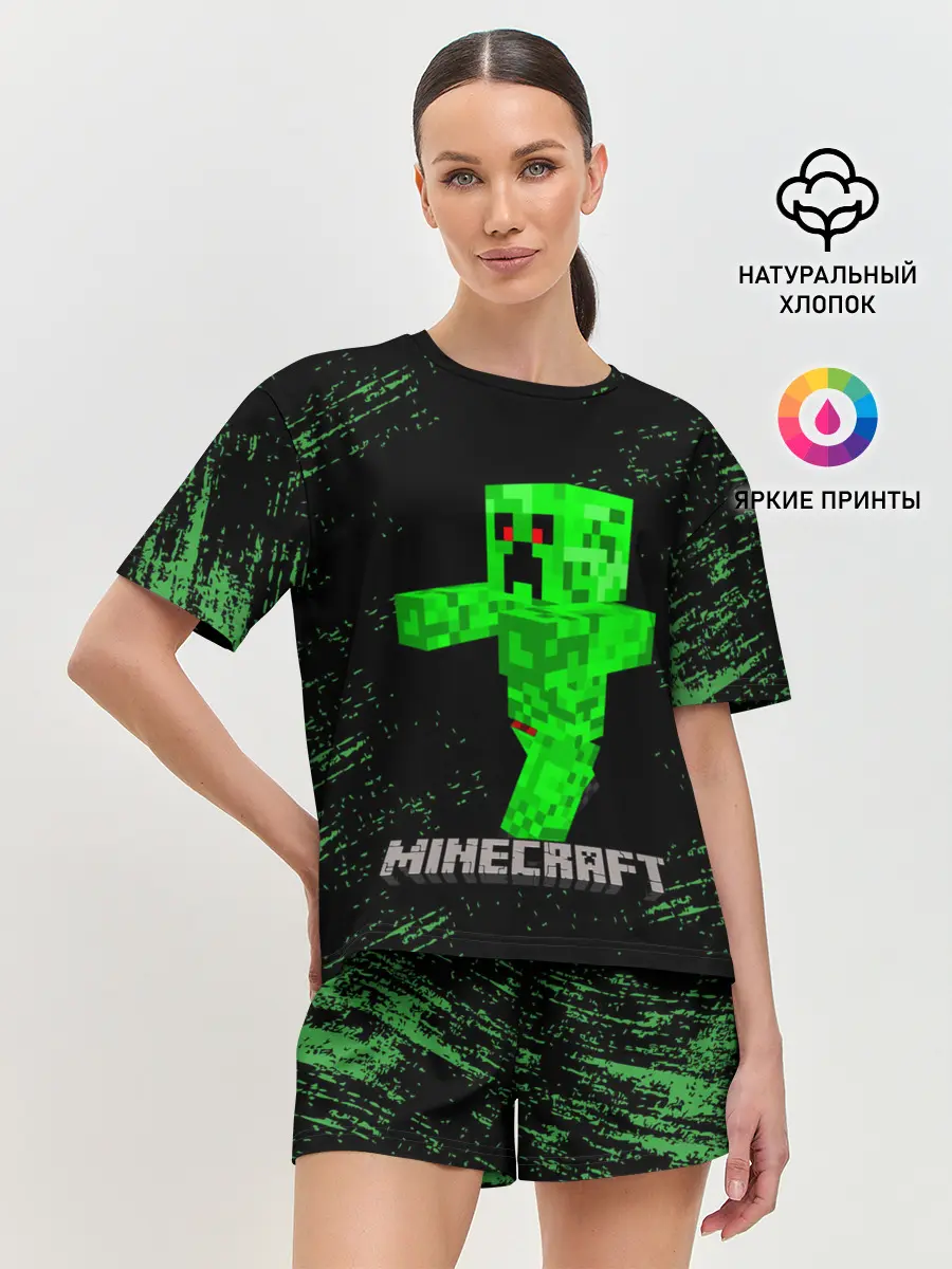 Женская пижама с шортами / MINECRAFT CREEPER