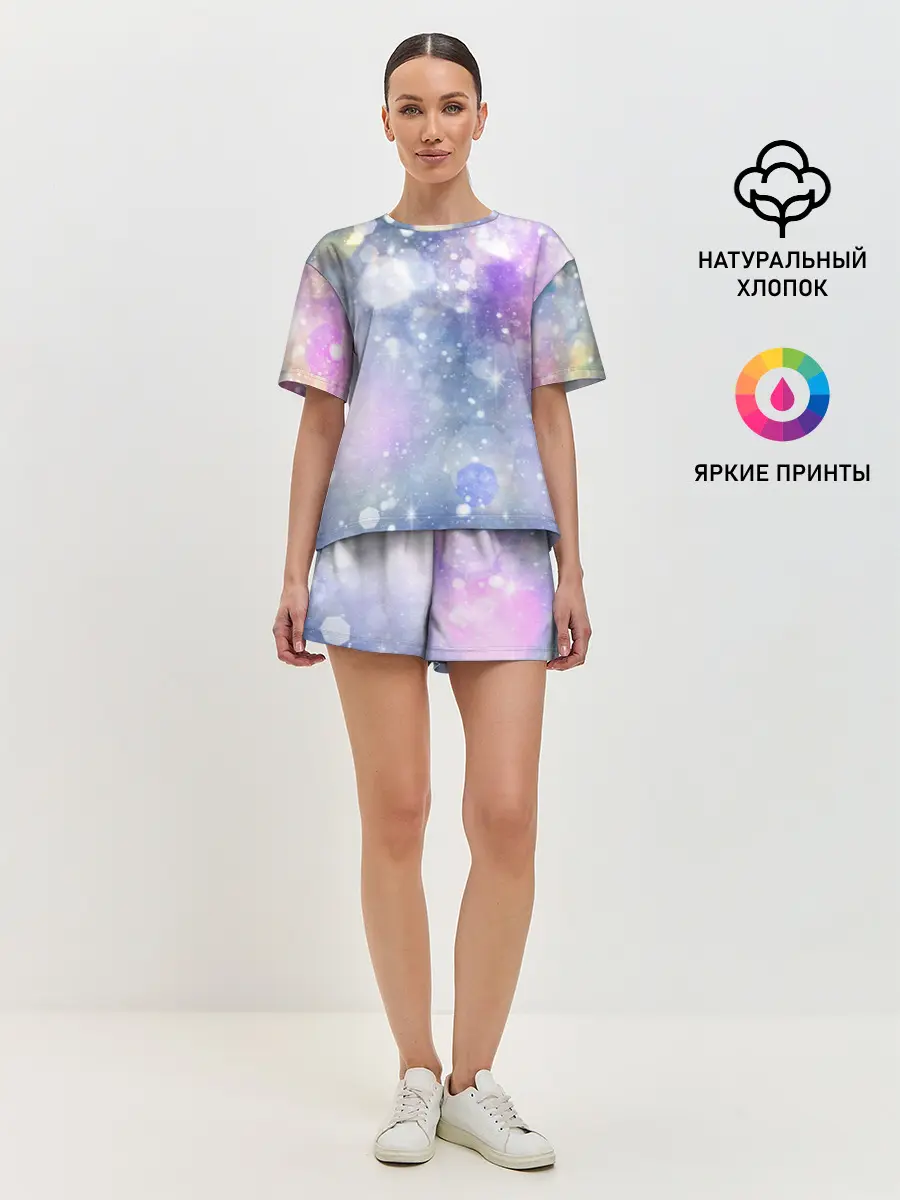 Женская пижама с шортами / Звездное небо