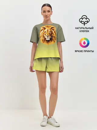 Женская пижама с шортами / Лев