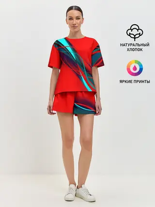 Женская пижама с шортами / GEOMETRY STRIPES