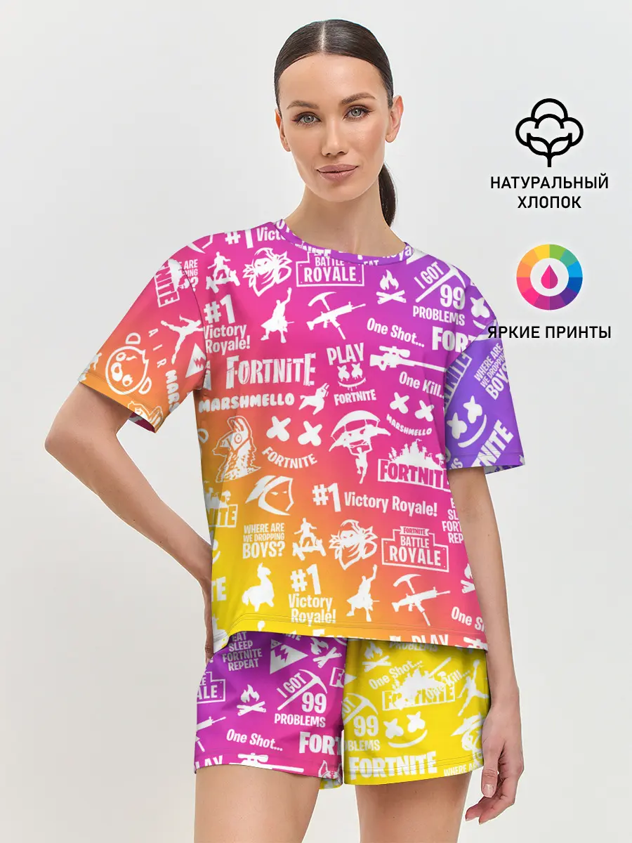 Женская пижама с шортами / FORTNITE PARTY EVENT
