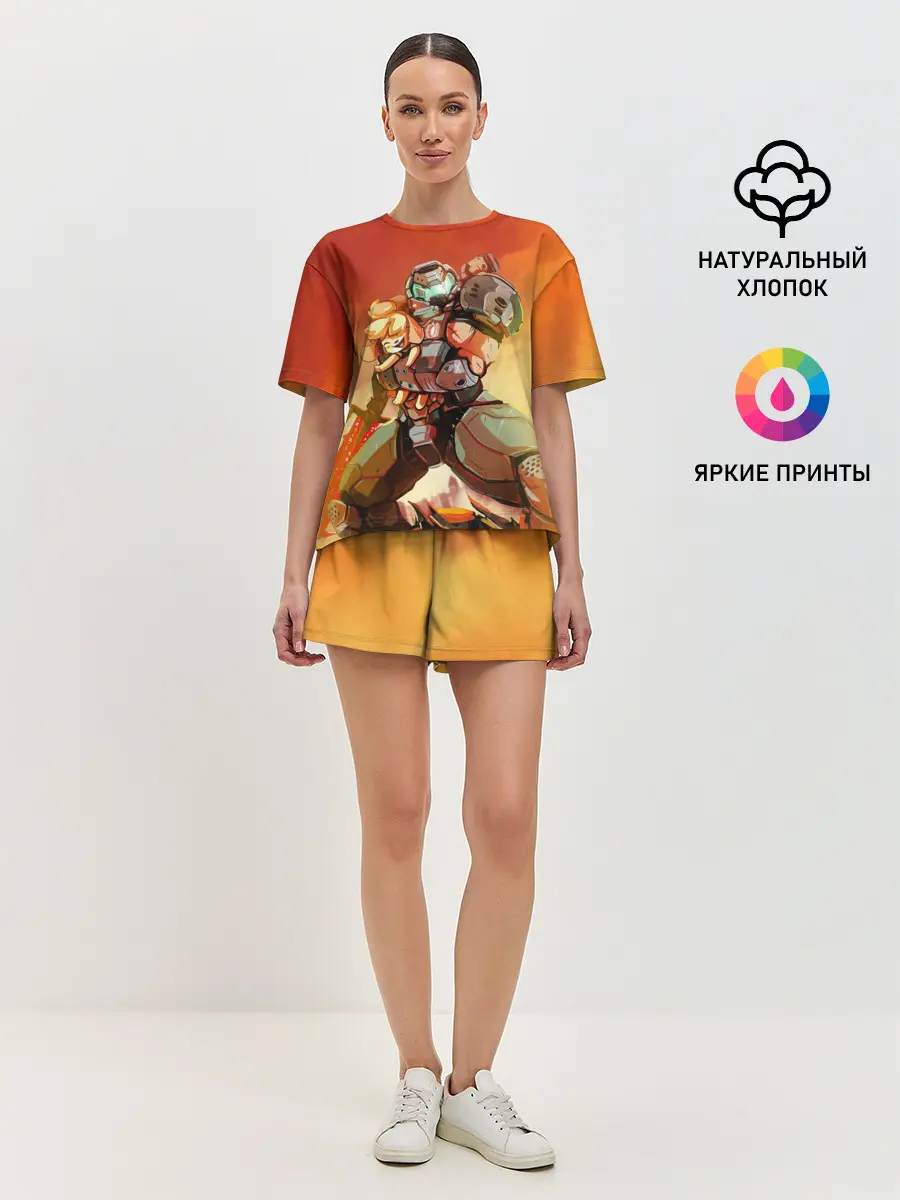 Женская пижама с шортами / ANIMAL CROSSING x DOOM ETERNAL