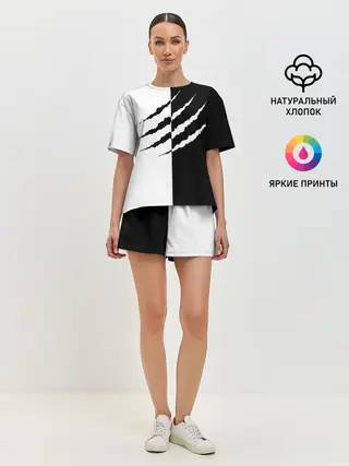 Женская пижама с шортами / След зверя