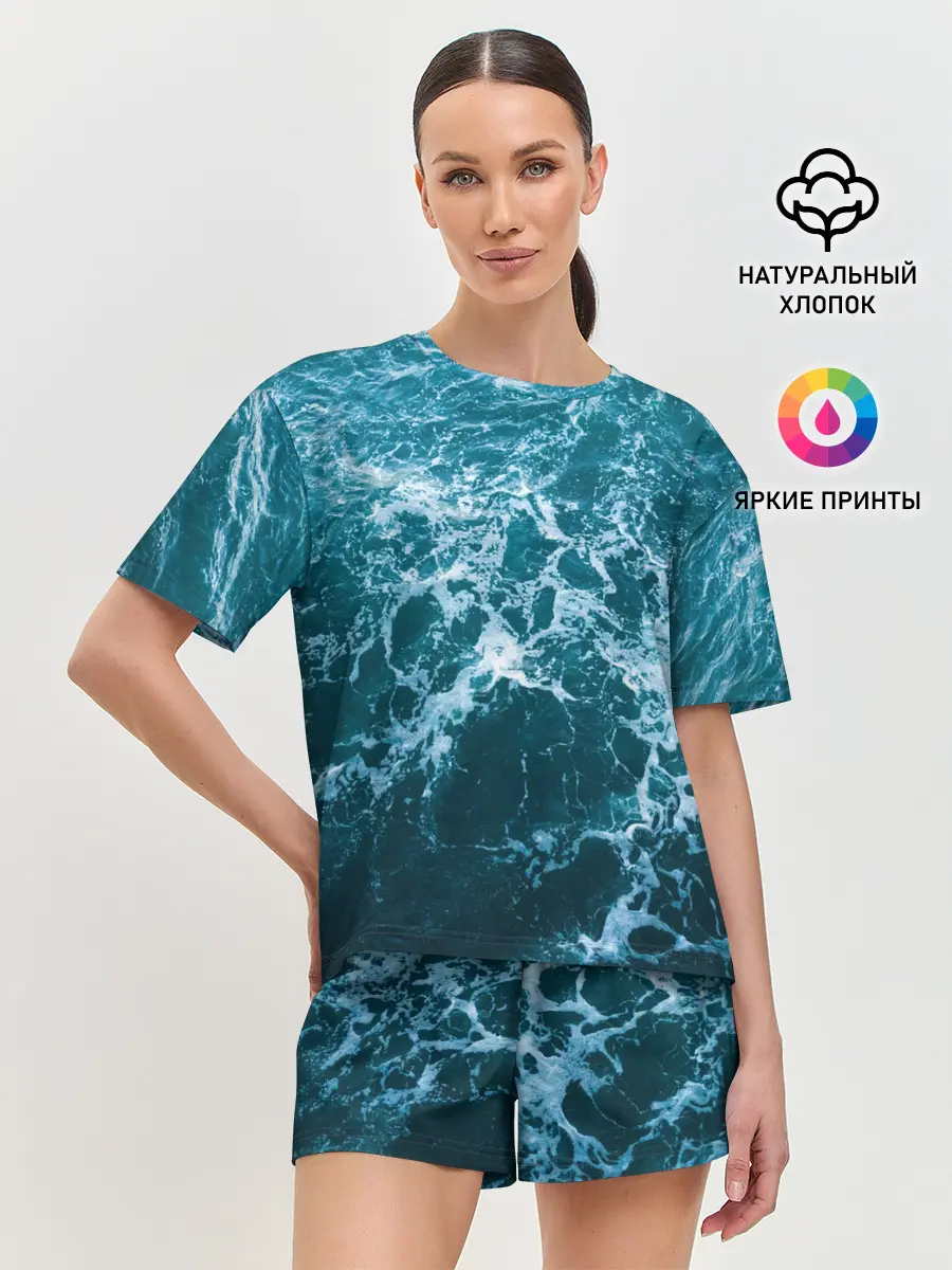 Женская пижама с шортами / Водная гладь