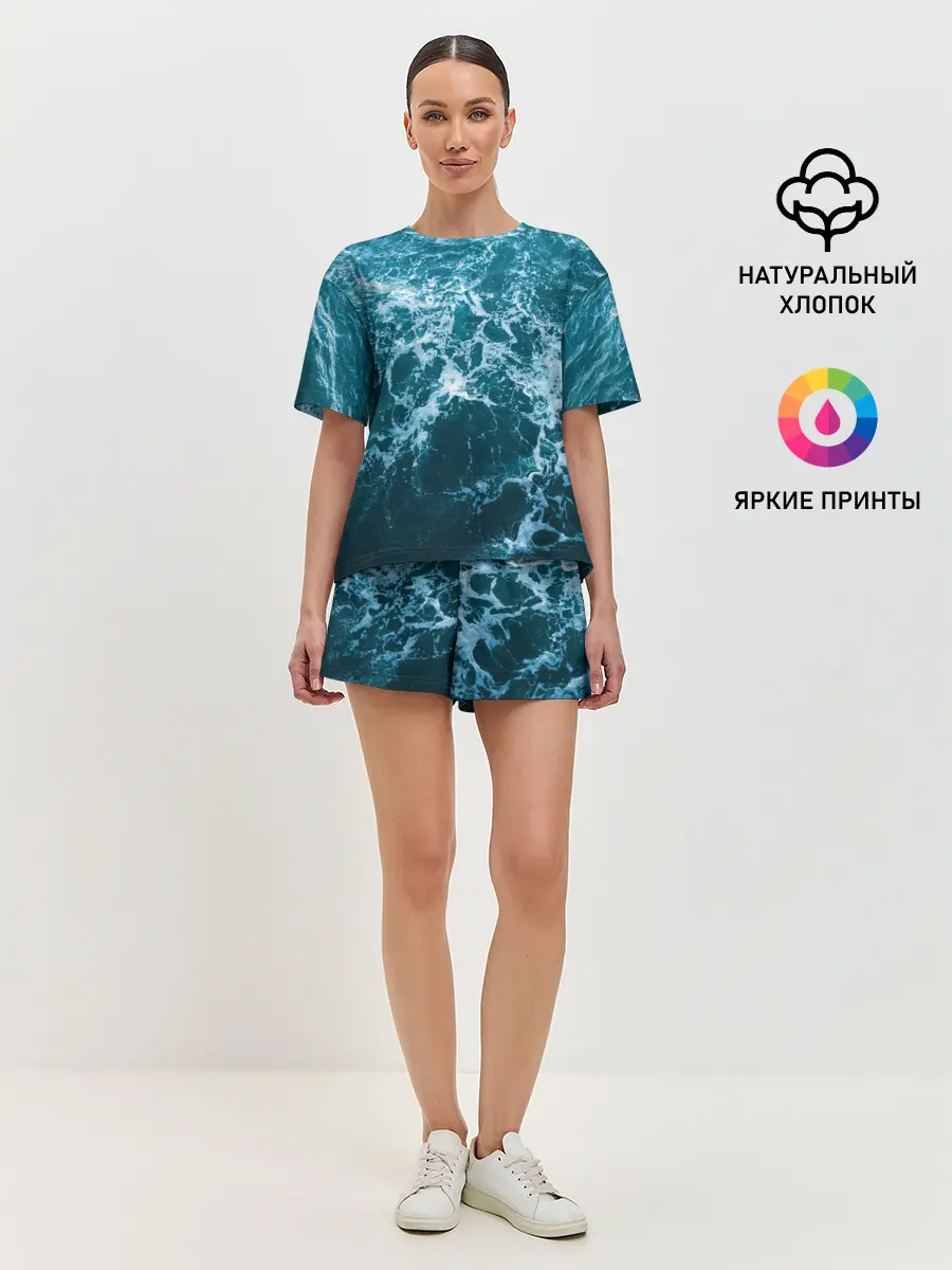 Женская пижама с шортами / Водная гладь