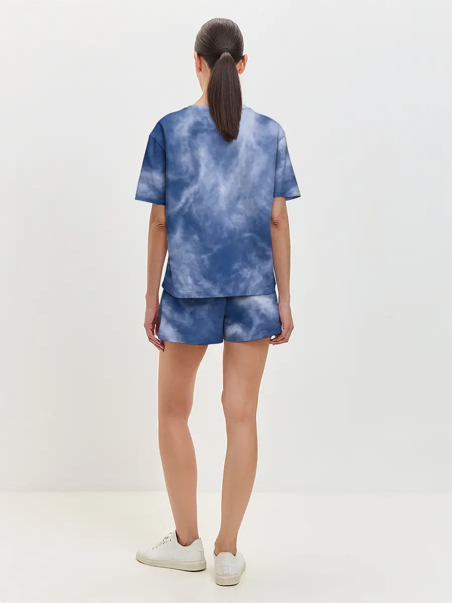 Женская пижама с шортами / Облака в небе