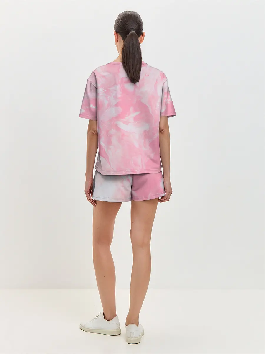 Женская пижама с шортами / Розовая Богемия