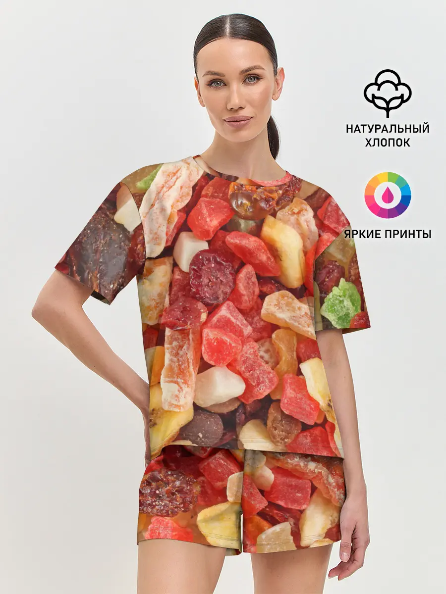 Женская пижама с шортами / Цукаты